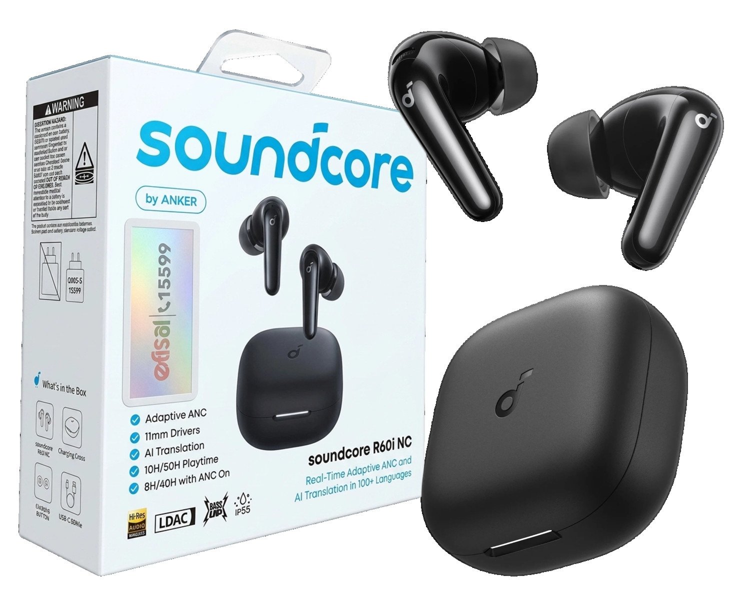 Soundcore by Anker R60i NC Earbuds (Black)