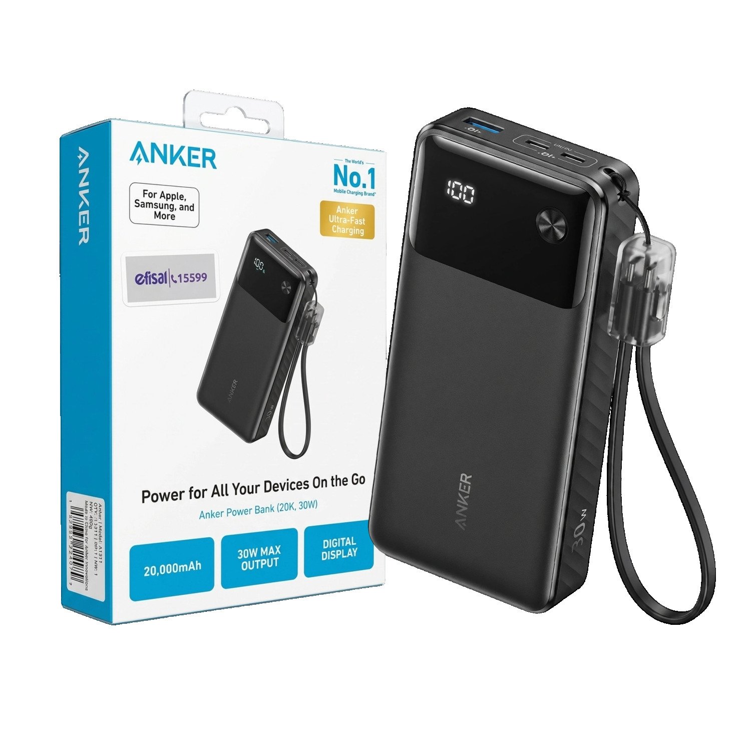 Anker Power Bank 20000mAh 30W
